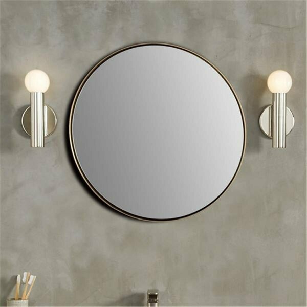 Comfortcorrect Round Metal Frame Mirror, Brushed Gold CO2797726